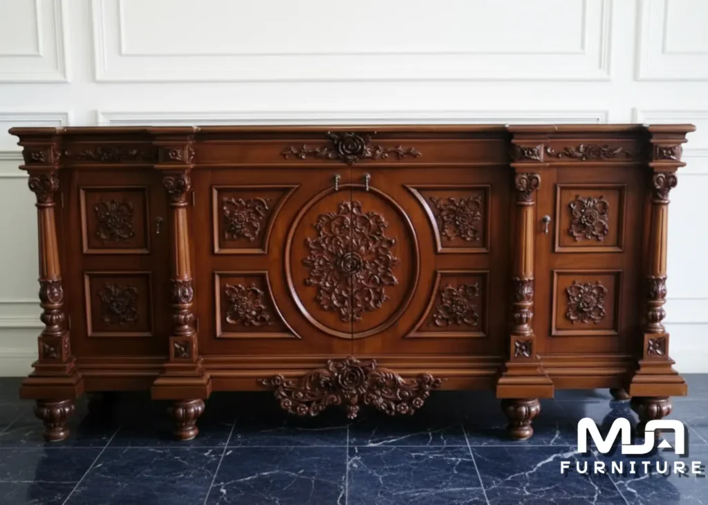 Bufet Ukir Nusantara Jati Jepara Asli Elegan Kokoh Bisa Custom