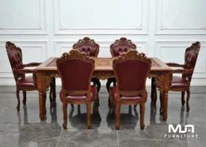 Set Meja Makan Ukir Jati Jepara