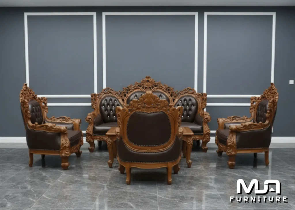 Kursi Tamu Mewah Ukir Barcelona Jepara Klasik Terbaru