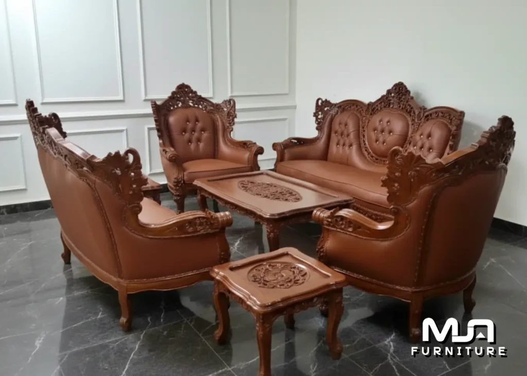 Kursi Tamu Virginia Ukir Jati Jepara Klasik Terbaru