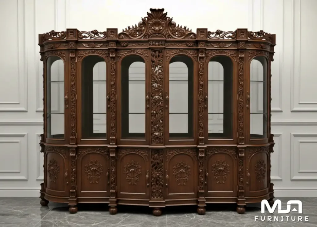 Lemari Pajangan Shima Almari Hias Klasik Jati Jepara