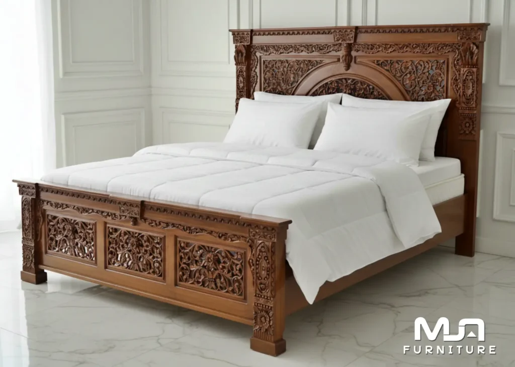 Model Dipan Tempat Tidur Gebyok Ukir Lurus