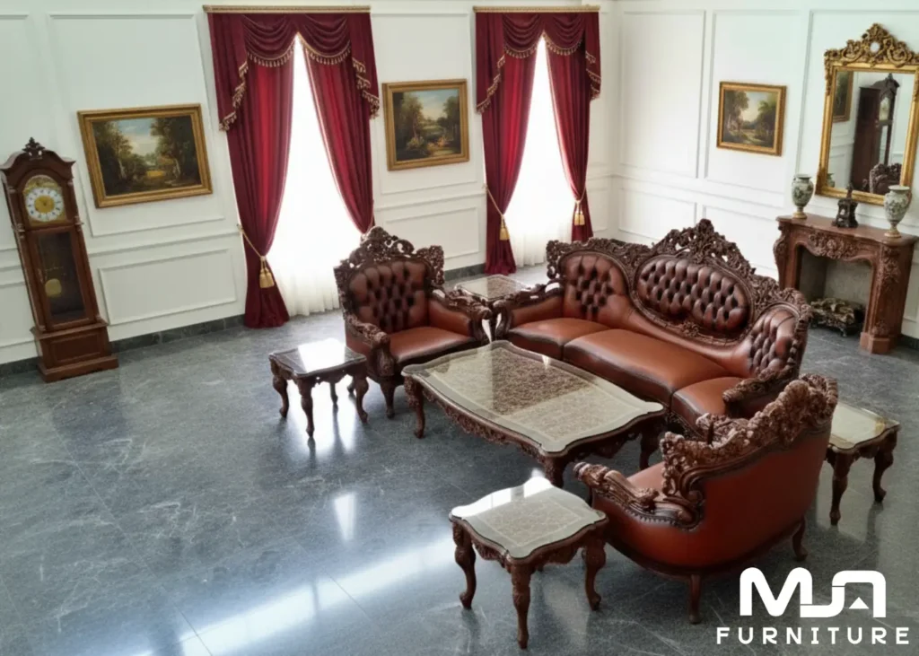 Sofa Ruang Tamu Kursi Tamu Mewah Ukir Relief Jepara