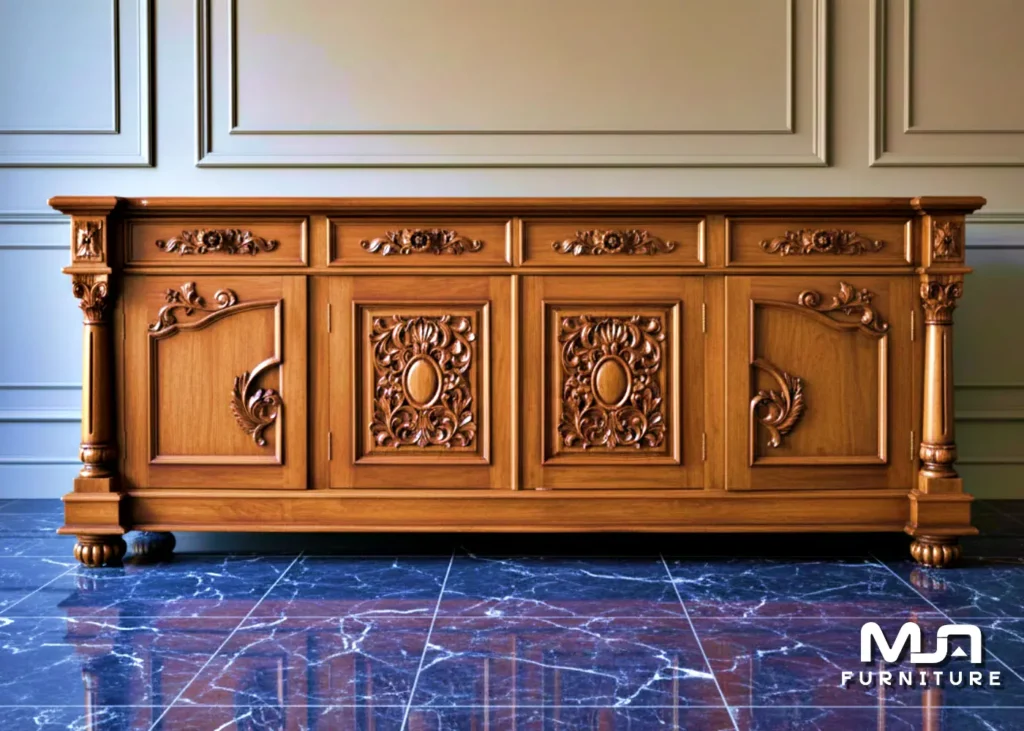 Bufet Jati Ukir Jepara Asli Elegan Kokoh Bisa Custom