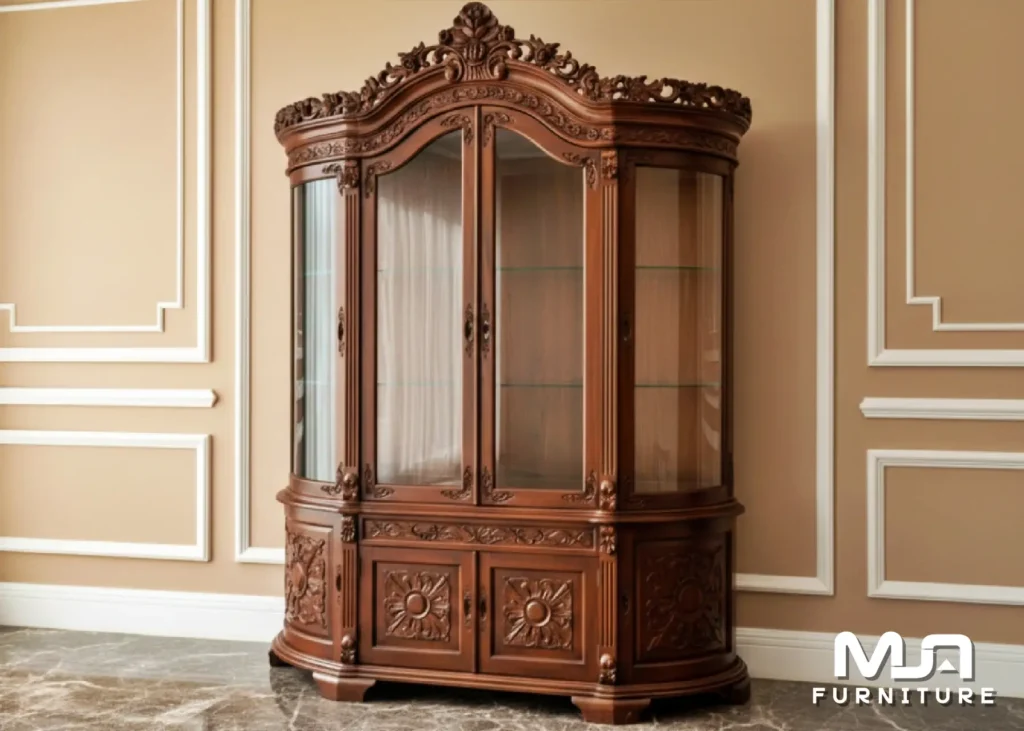 Lemari Pajangan Paluma Mawar Jati Jepara