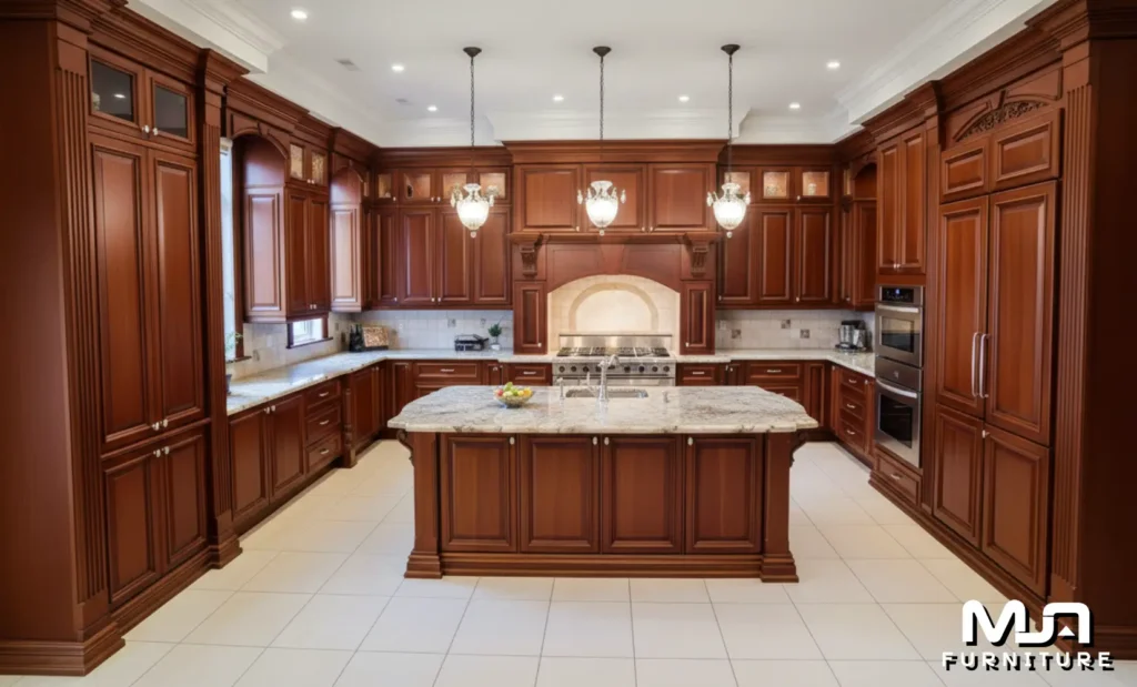 Lemari Dapur Kitchen Set Minimalis Mewah Jepara Island Table