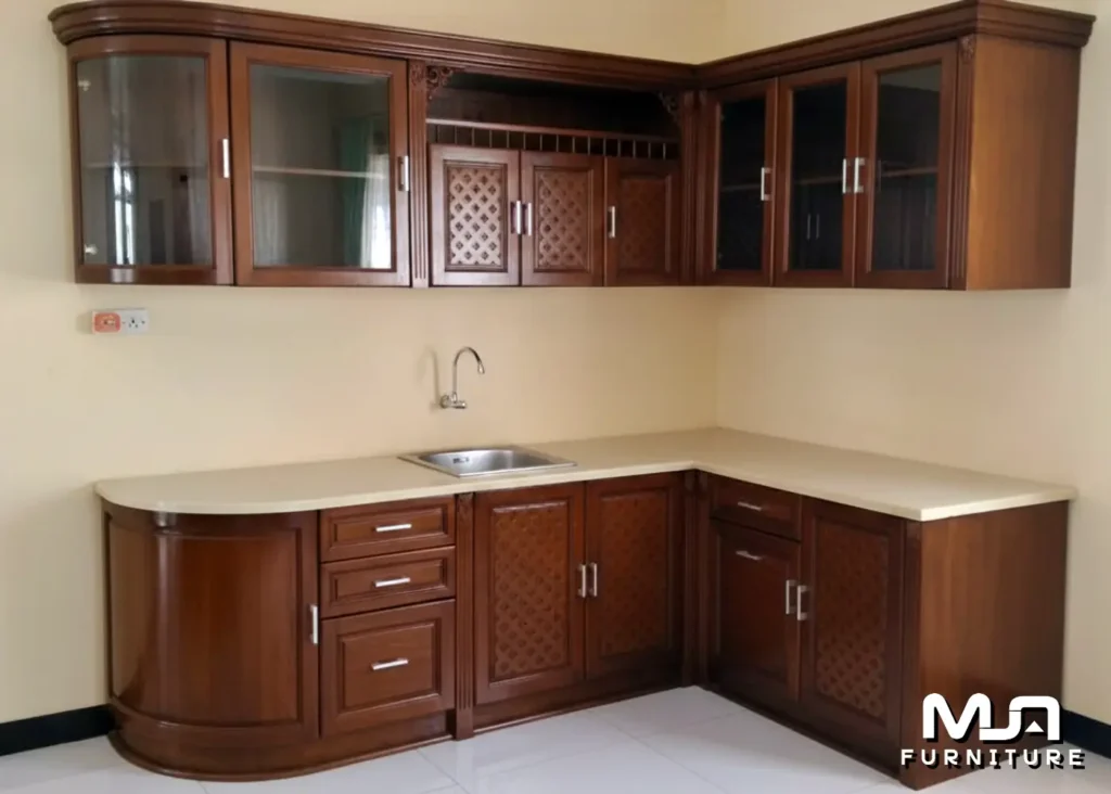 Lemari Kabinet Ruang Dapur Kitchen Set Kayu Jati Jepara Terbaru