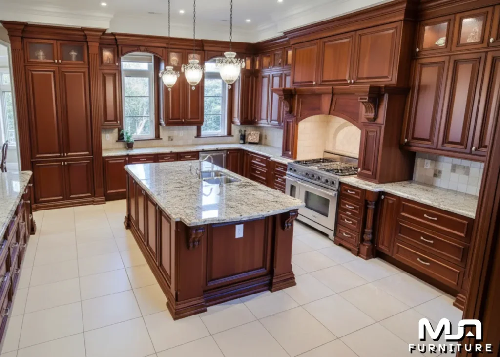 Lemari Kitchen Set Minimalis Mewah Jepara Island Table