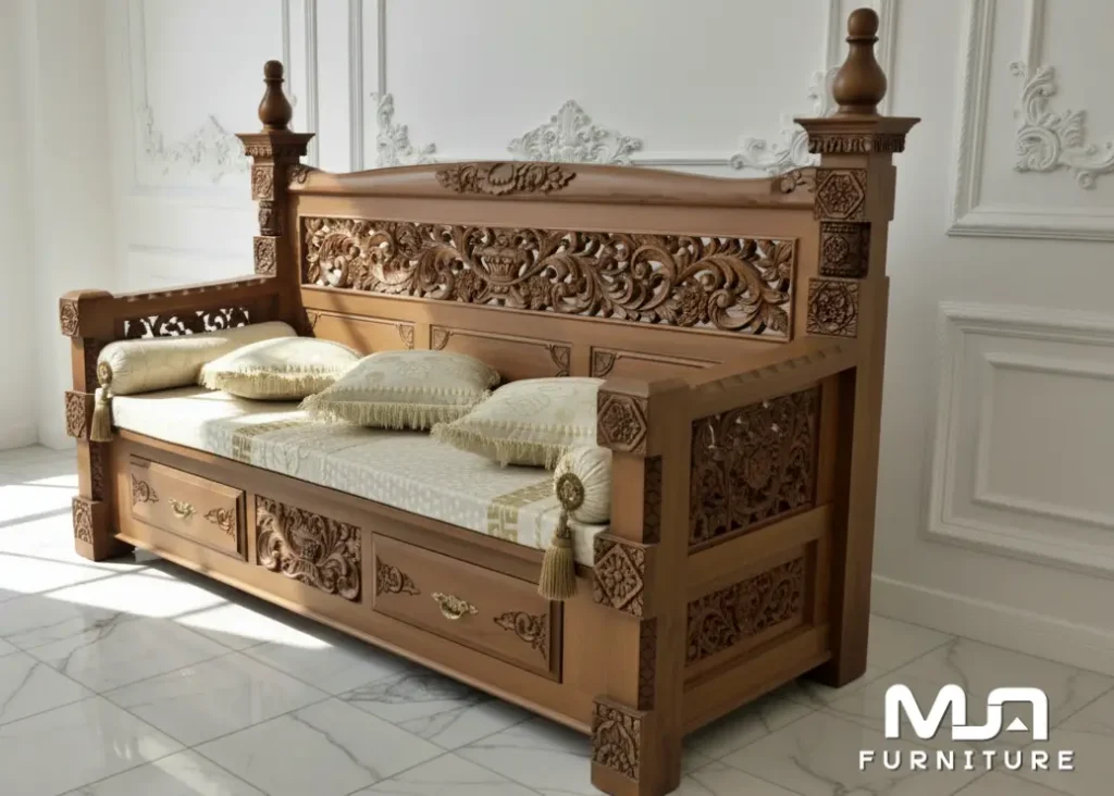 Daybed Bale Bale Gebyok Jati Klasik Ukiran Mewah Jepara