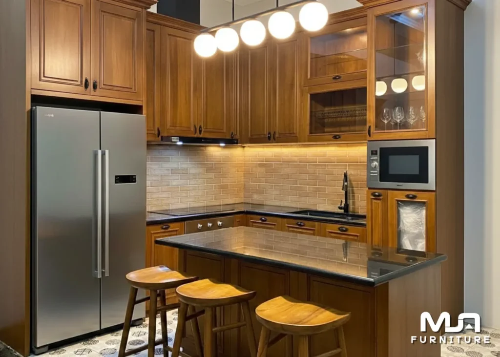 Kabinet Lemari Dapur Minimalis Kitchen Set Jati Terbaru Dapur Idaman