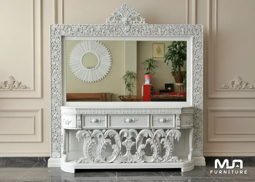 Bufet Cermin Mewah Ukiran Klasik Jepara