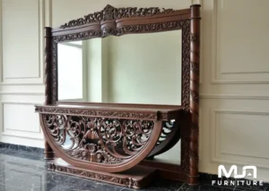 Console Table Meja Cermin Mewah Jati Klasik Jepara