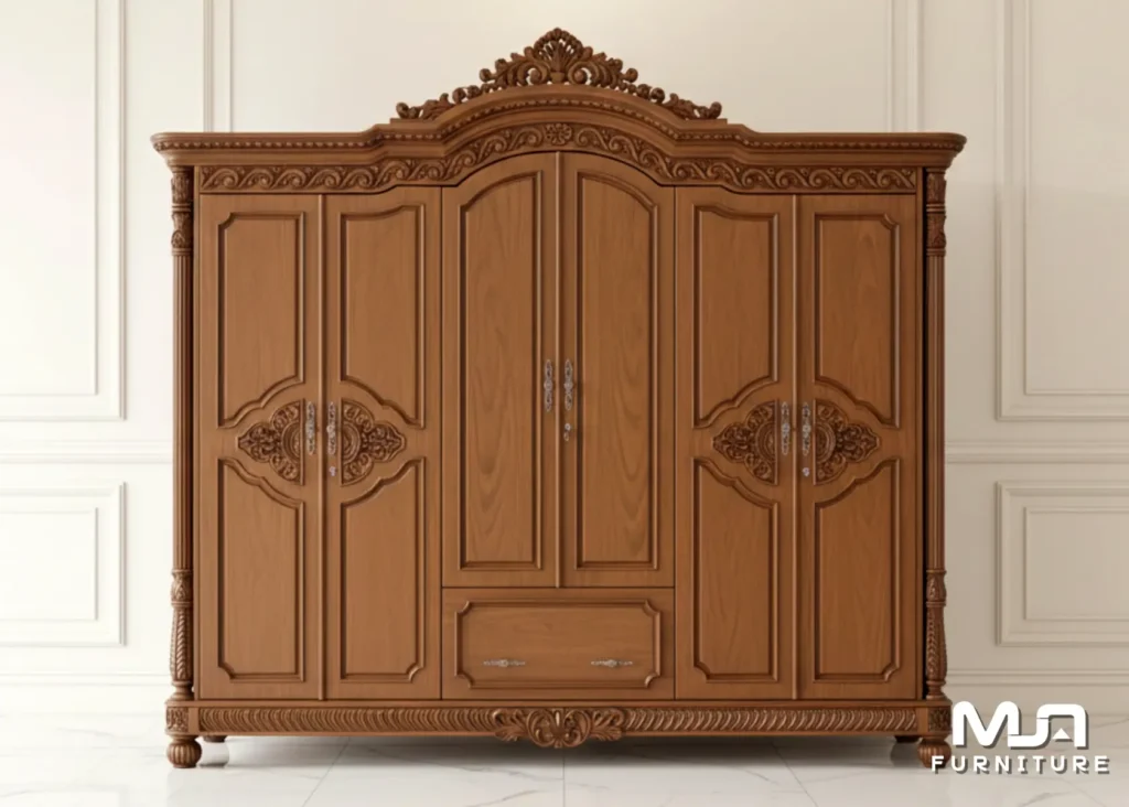 Lemari Jati 6 Pintu Wardrobe Klasik Jepara