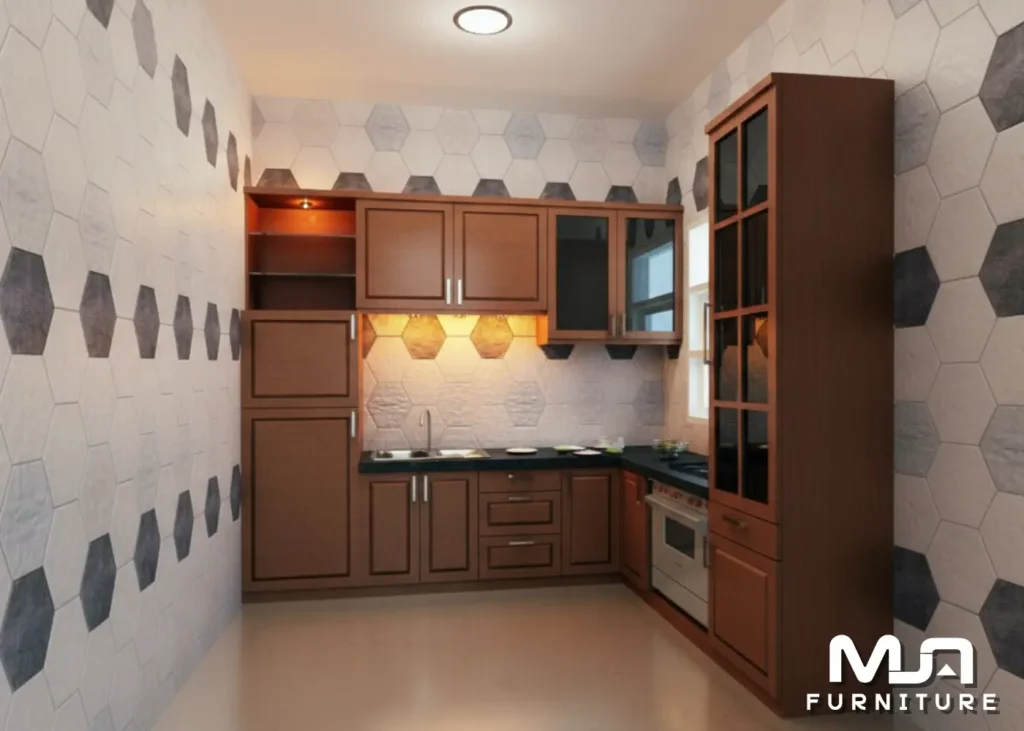 Jasa Pemesanan Lemari Kabinet Kitchen Set Jati Minimalis Terbaru