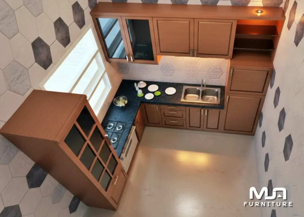 Kabinet Lemari Kitchen Set Jati Minimalis Terbaru