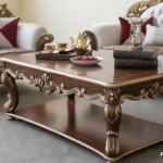 Meja Tamu Jati Mewah Elegan Ukiran Jepara Klasik