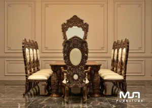 Set Meja Makan Jati Klasik Premium Furniture Design Jakarta