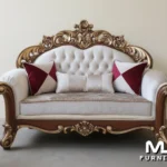 Sofa 2 Dudukan Jati Mewah Elegan Ukiran Jepara Klasik