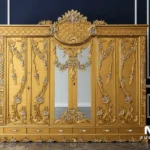 Wardrobe Lemari Pakaian 6 Pintu Klasik Gold Terbaru