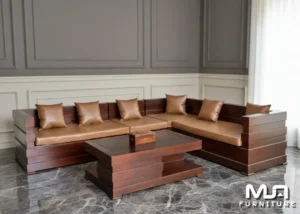 1 Set kursi Tamu Kayu Model Sudut