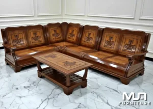 Kursi Tamu Kayu Jati Model Sudut