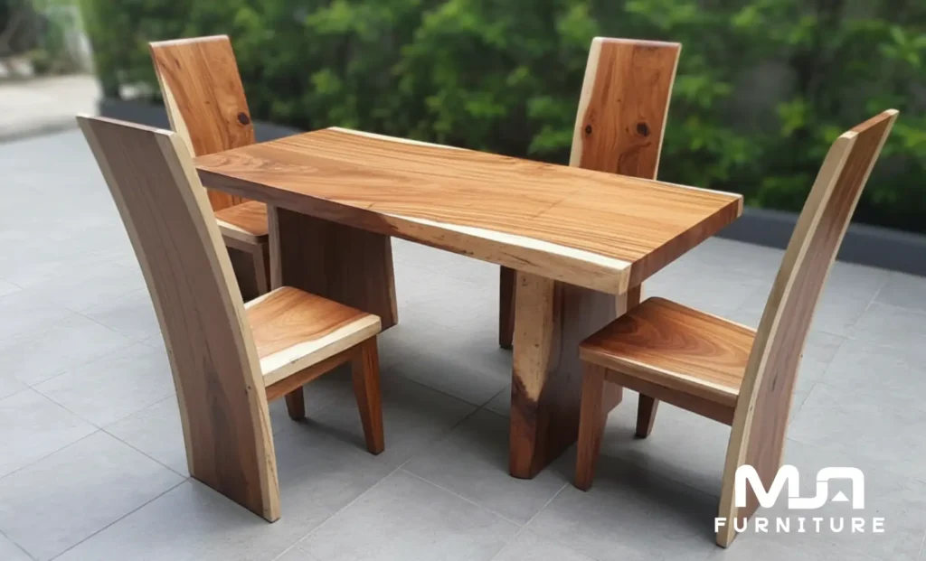 Meja Makan Trembesi Kayu Solid Jepara