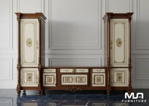 Lemari Bufet TV Klasik Ukir Kayu Jepara
