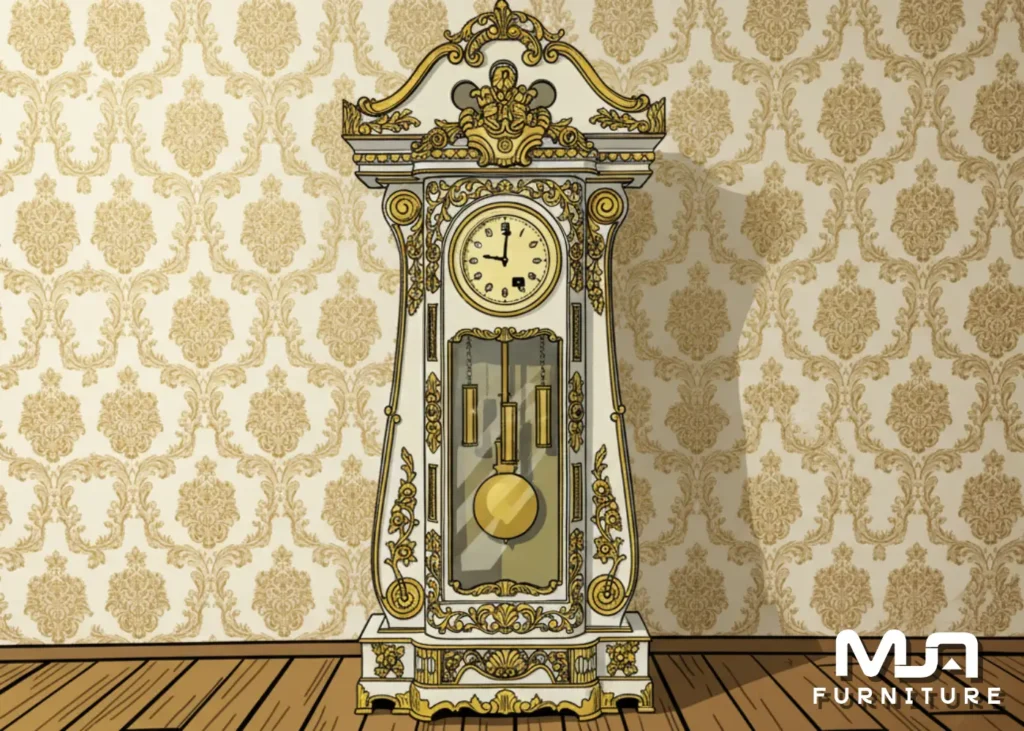 Model Lemari Jam Hias Mewah Klasik Jepara