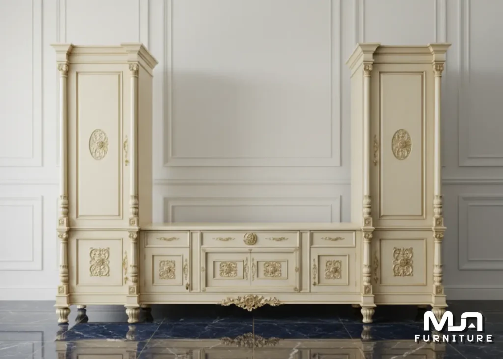 Set Bufet TV Klasik Ukir Kayu Jepara