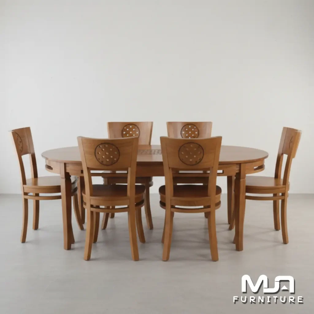 Jual Set Meja Makan Minimalis Kayu Jati Solid