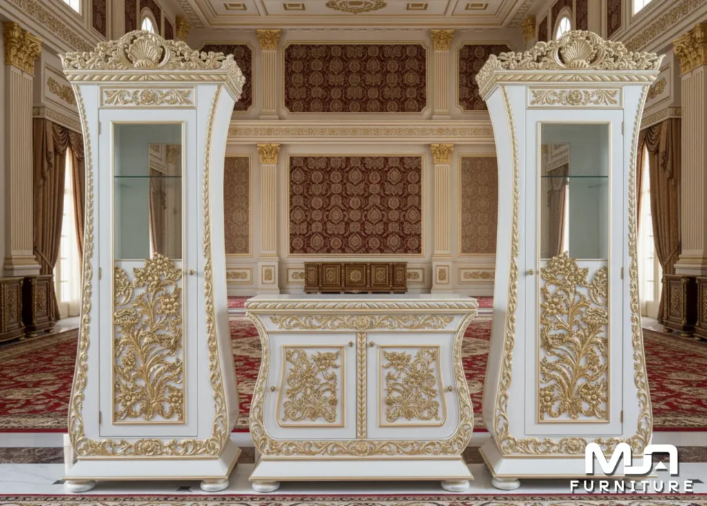 Set Bufet TV Lemari Hias Klasik Jepara