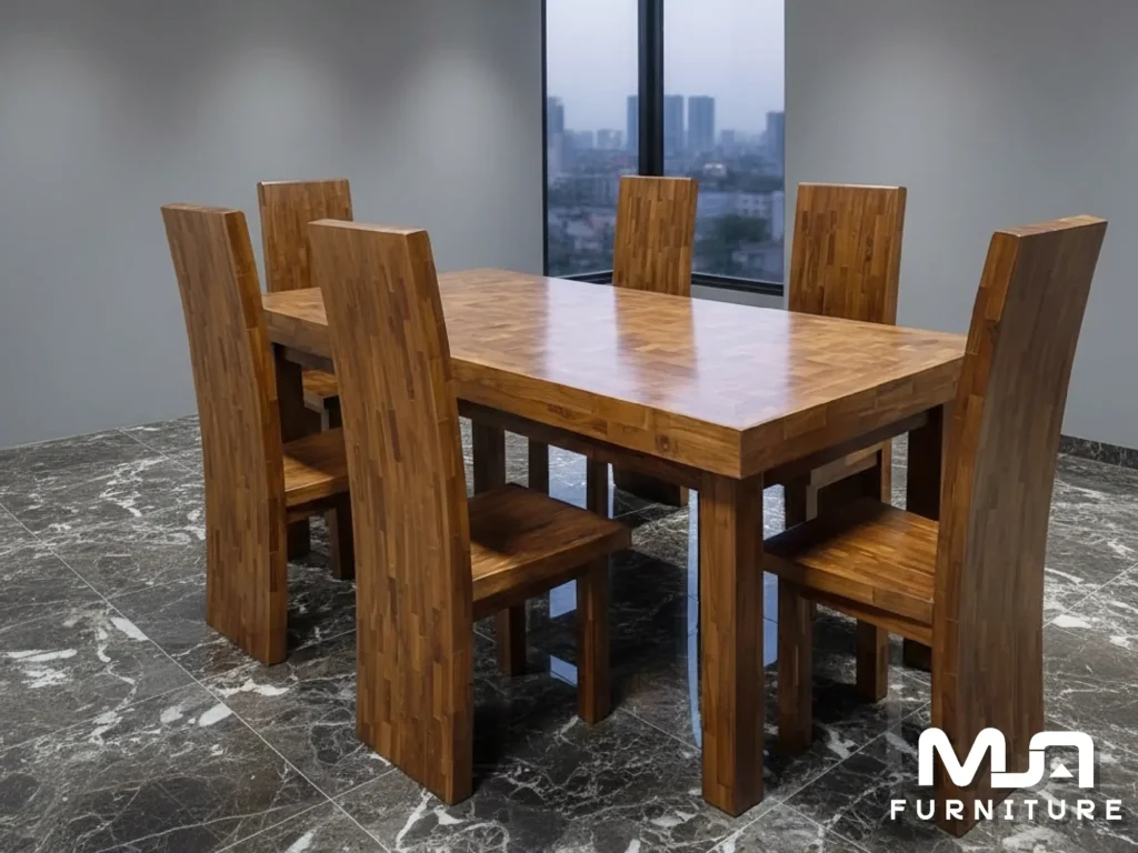 Set Meja Makan Unik 6 Kursi