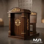 Podium Mimbar Masjid Minimalis Kayu Jati